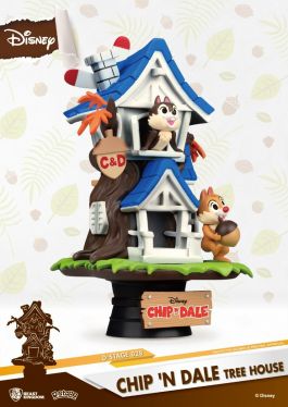 BEAST KINGDOM D-stage DS-057 CHIP 'N' DALE Treehouse Cherry Blossom Figure 
