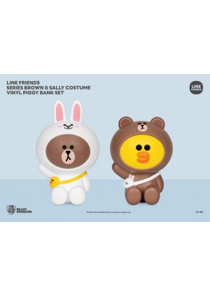 VPB-008-LINE FRIENDS Series Brown & Sally costume vinyl piggy bank set
