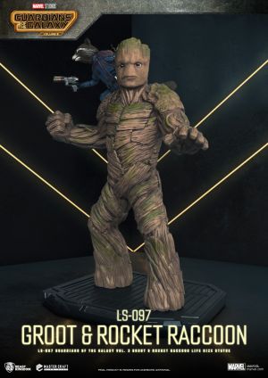 LS-097 Guardians of the Galaxy Vol. 3 Groot & Rocket Raccoon Life Size Statue