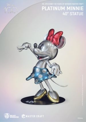 MC-078 Disney 100 Years of Wonder Master Craft Platinum Minnie 40" Statue
