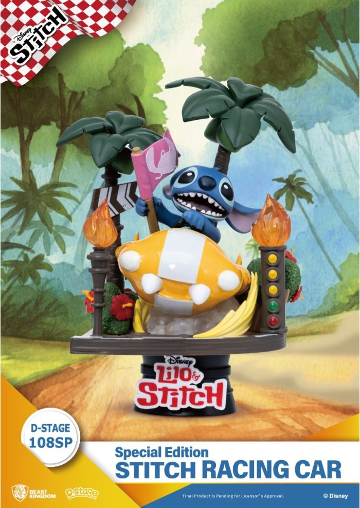 Beast-Kingdom USA | DS-108SP-Stitch Racing Car Special Edition