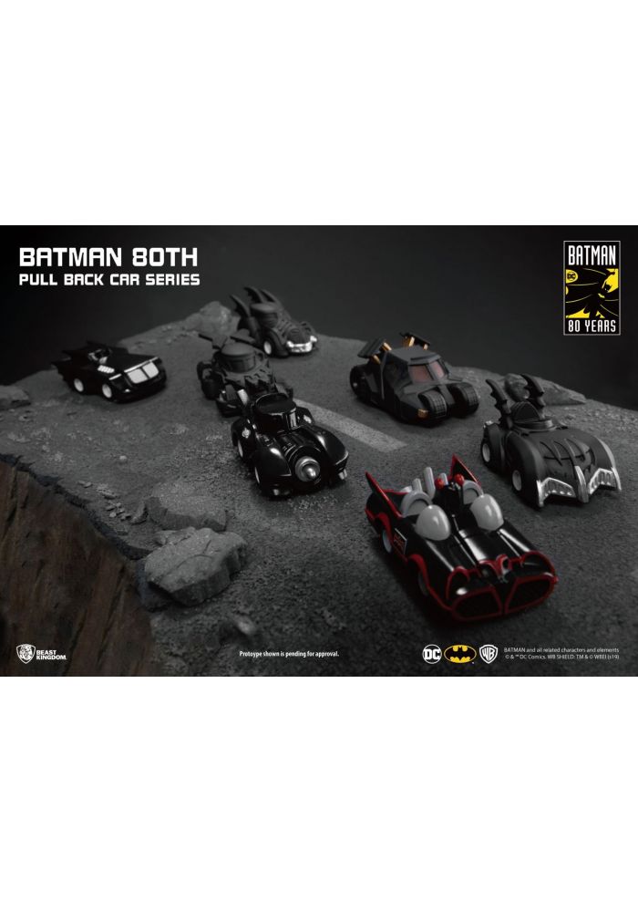  Beast Kingdom Batman 80th Anniversary Series Batmobile 2017  Movie Version Pull Back Car, Multicolor : Toys & Games