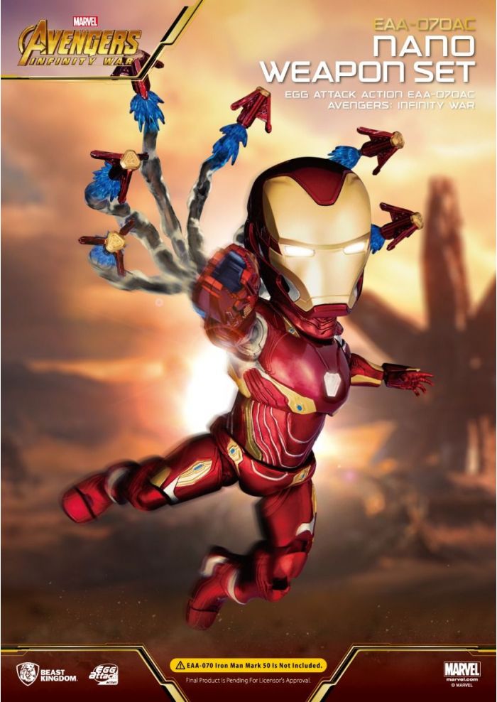 Beast-Kingdom USA | EAA-070AC Avengers:Infinity War Iron Man Nano Weapon  Set Eggattackaction BeastKingdom Marvel MK50