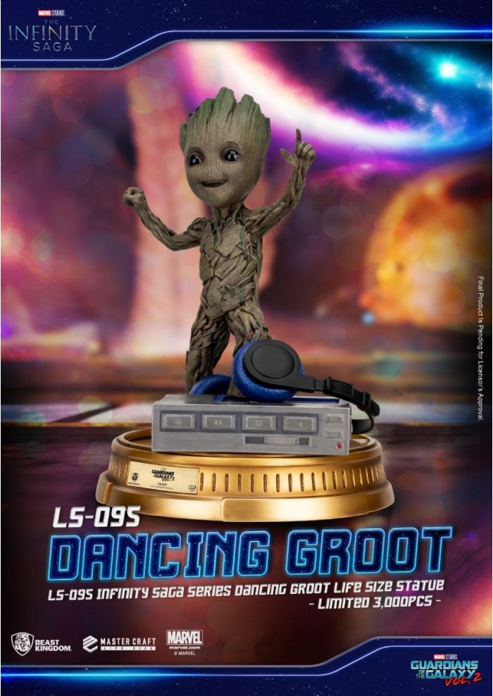 Beast-Kingdom USA  LS-095 Infinity Saga Series Dancing King Groot Life  Size Statue