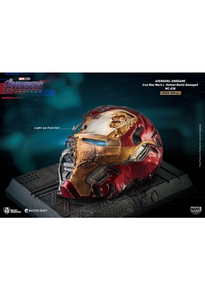 MC-038 Avengers: Endgame Master Craft Iron Man Mark50 Helmet Battle Damaged