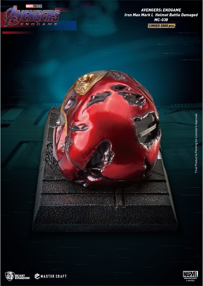 Beast-Kingdom USA  MC-038 Avengers: Endgame Master Craft Iron Man Mark50  Helmet Battle Damaged