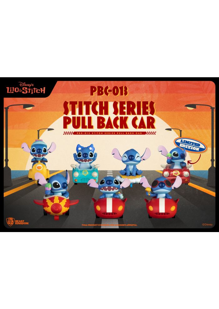 Beast-Kingdom USA  PBC-013 Stitch Series Pull Back Car Blind boxset