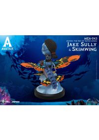 Mini Action Figure Jake Sully & Skimwing, Beast Kingdom MEA-043, Da Avatar: La Via Dell'Acqua, Altezza 7,6 Cm