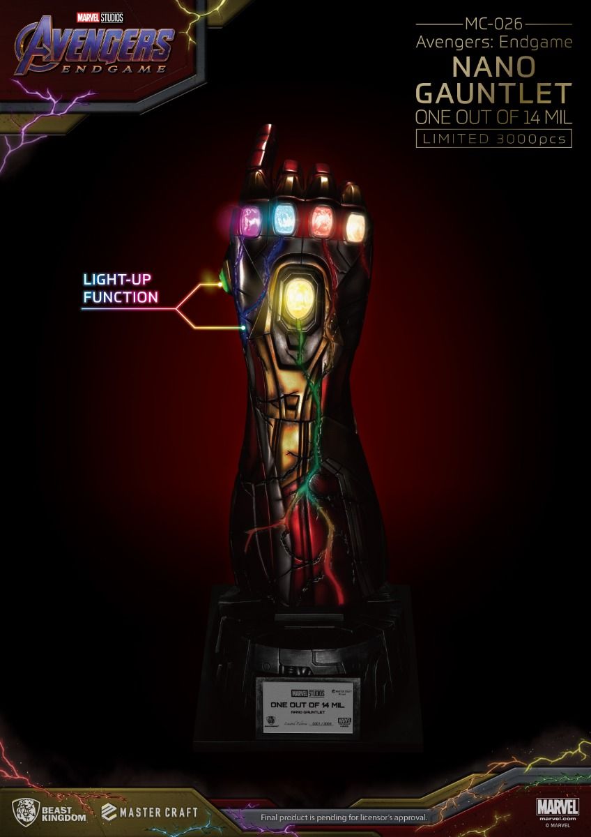 Marvel Legends Avengers Endgame Nano Gauntlet Prop Replica New In Stock  Iron man
