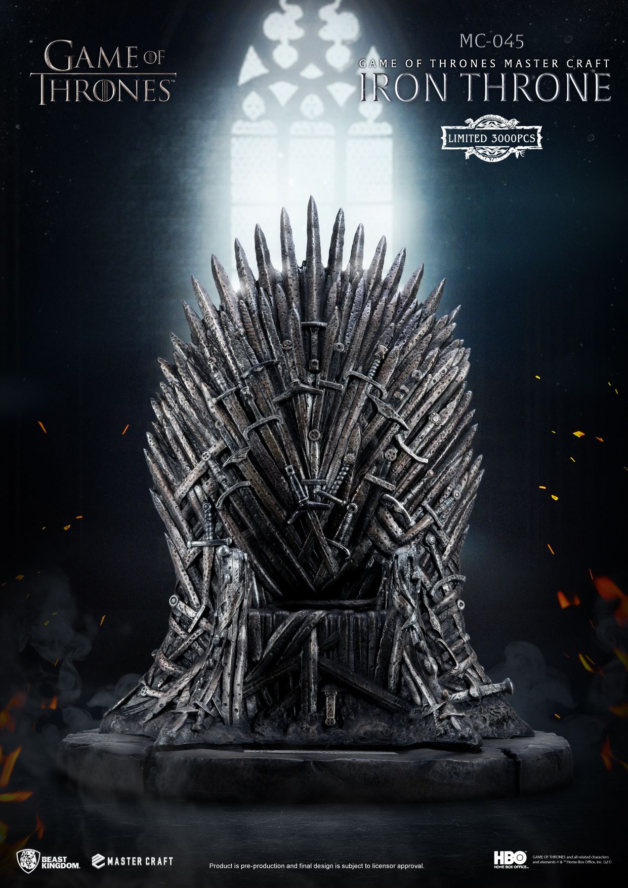Beast-Kingdom USA | MC-045 Game of Thrones Master Craft Iron Throne, image size:1241x1754
