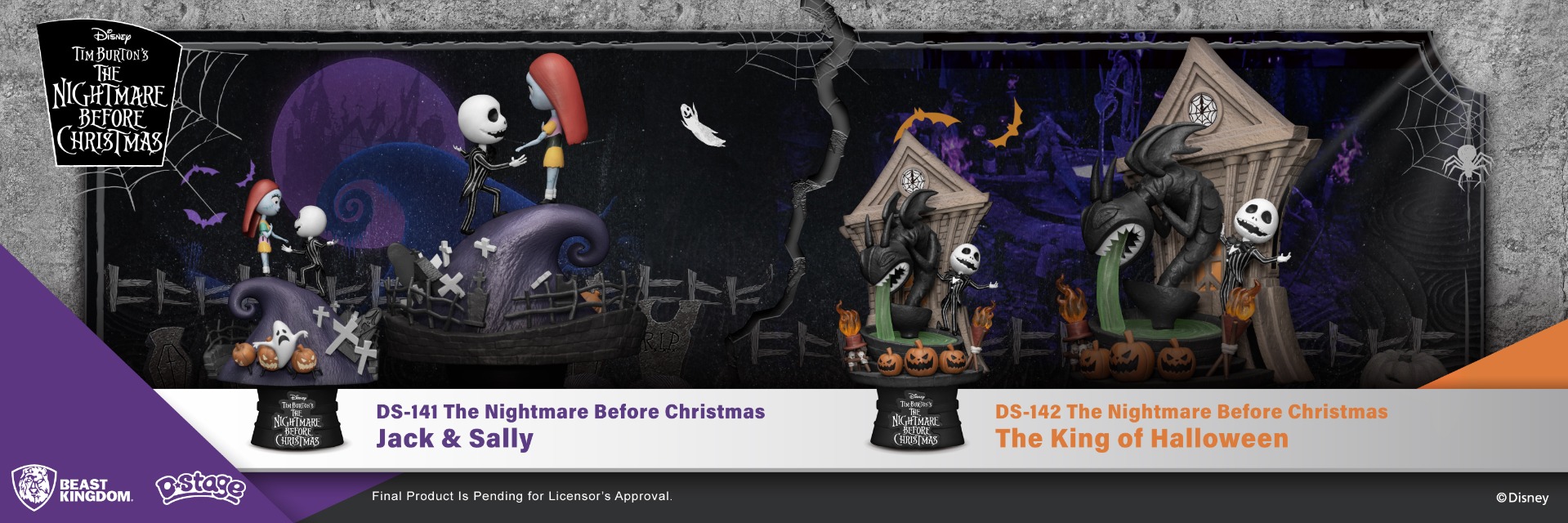 DS-141-The Nightmare Before Christmas-Jack & Sally & DS-142-The Nightmare Before Christmas-The King of Halloween