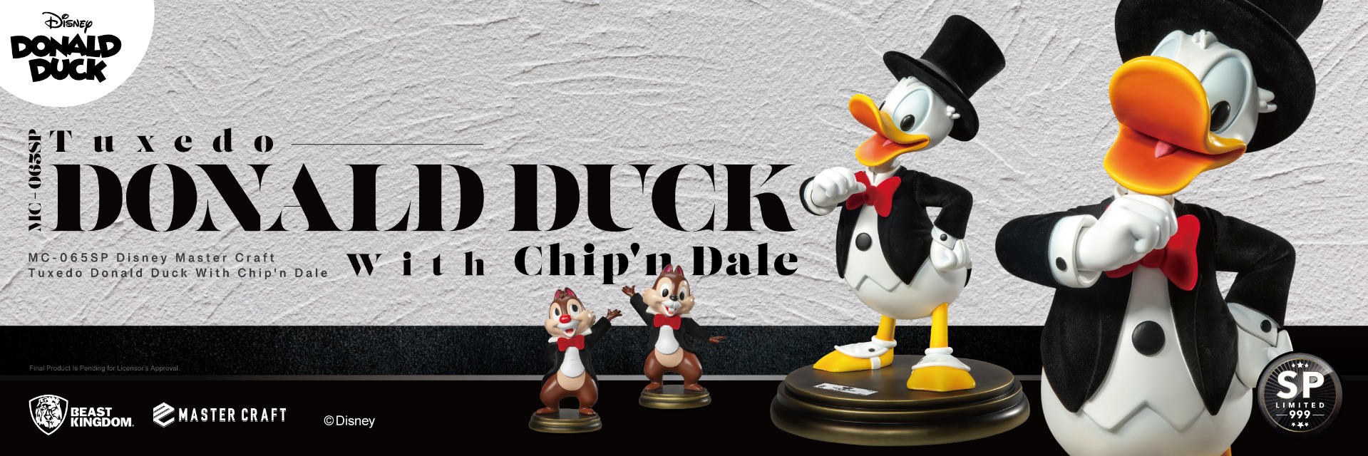 MC-065SP Disney Master Craft Tuxedo Donald Duck (With Chip 'n Dale)