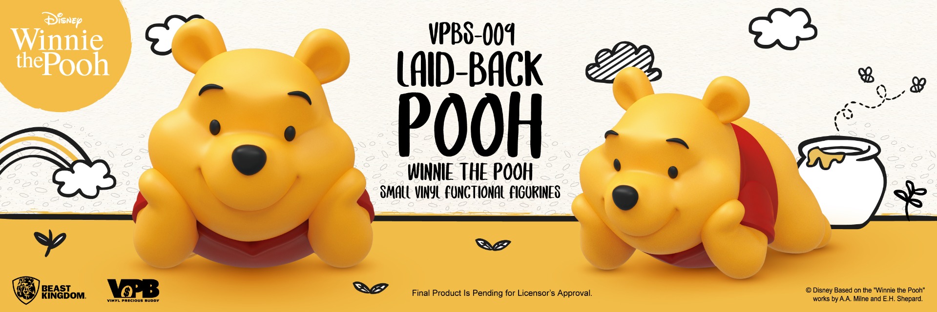 VPBS-009 Winnie The Pooh Small Vinyl Functional Figurines: Laid-back Pooh