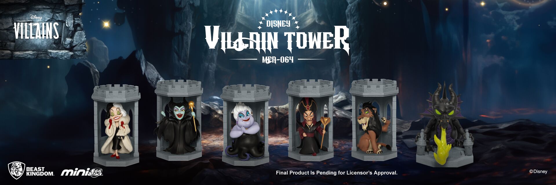 MEA-064 Disney Villain Tower Series Blind Box Set (6 pcs)